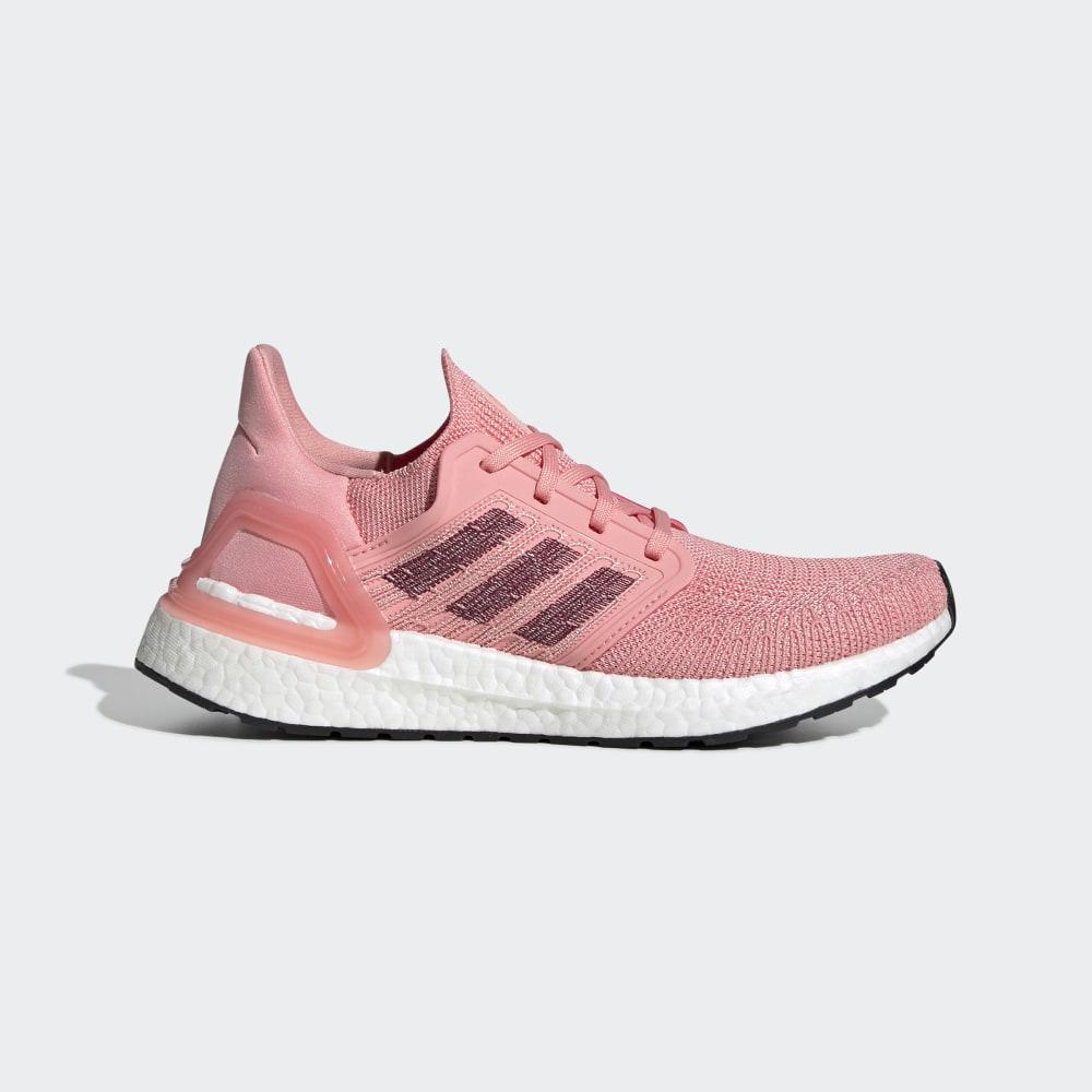 Adidas Women's Ultraboost 20 Running Shoes Pink/Burgundy/Coral Ireland EG0716